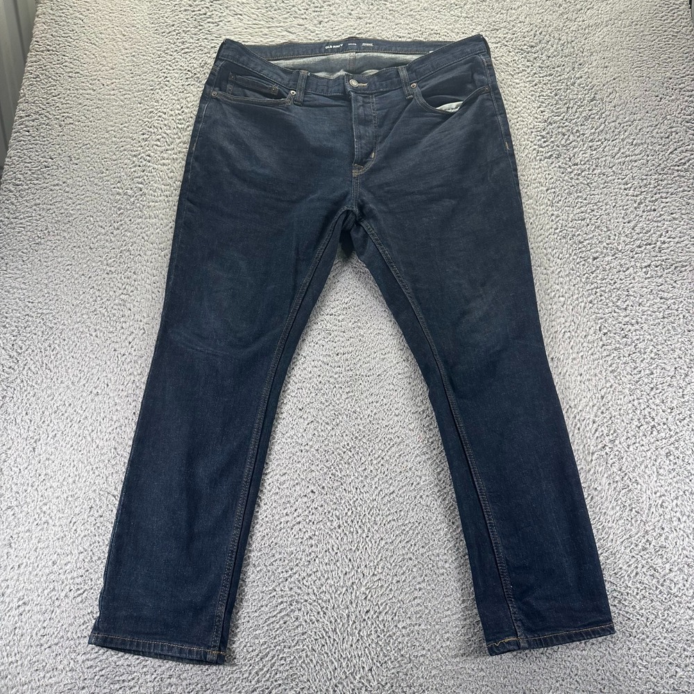 Old Navy Built-In Flex Jeans Men's 38x30 Blue Cotton Denim Skinny Faded Stretch